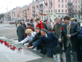 Возложение цветов в День Рождения Ленина